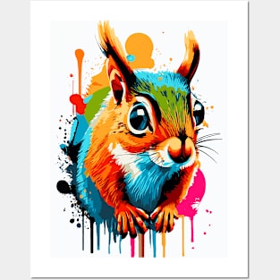 Squirrel Cute - Squirrel Colourful - Rodent Posters and Art